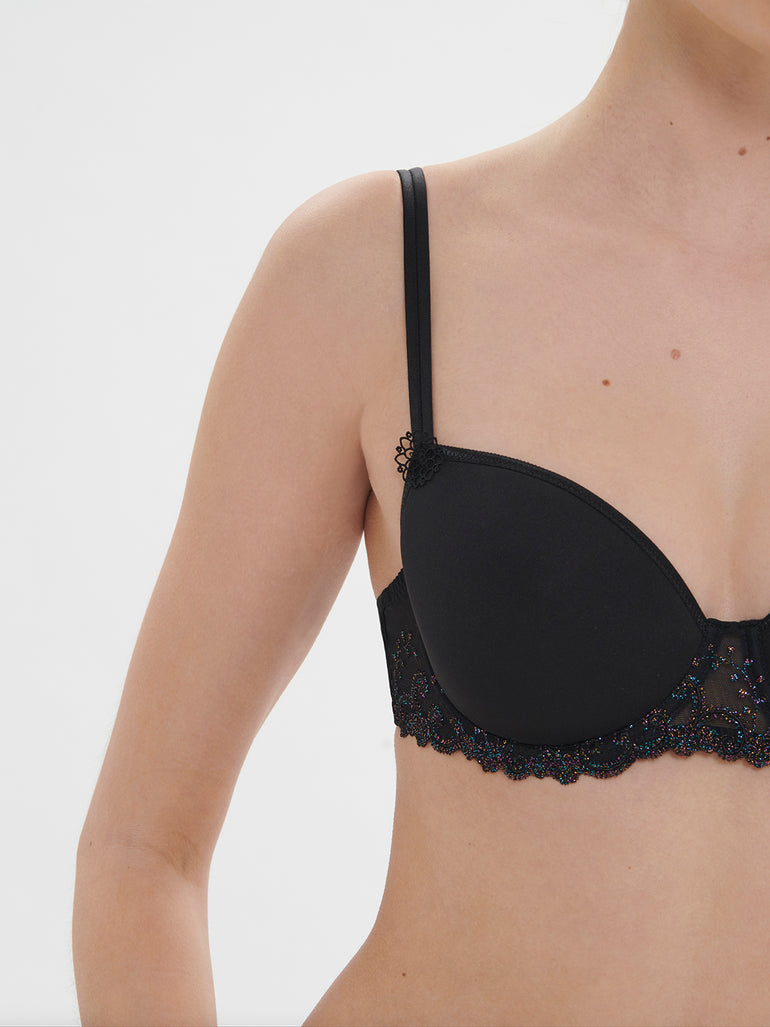 Delice 3D Demi Bra Gem Black Simone Perele