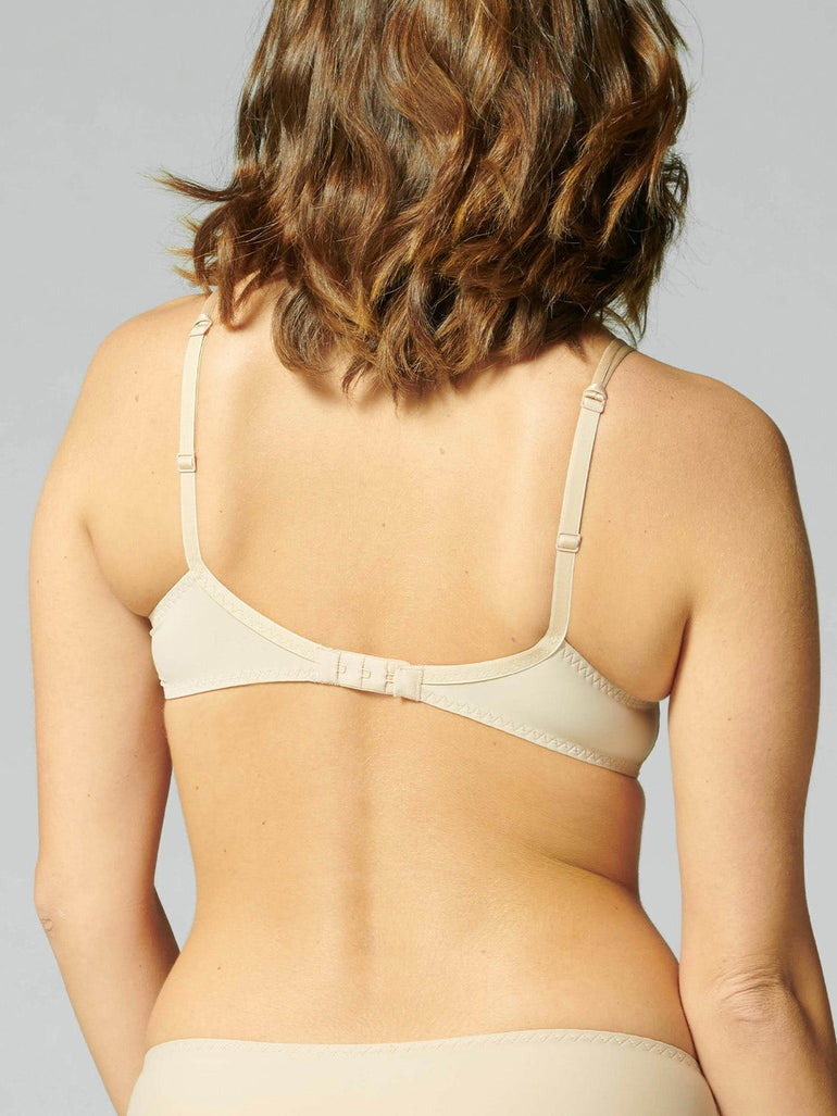 Bandeau bra with removable straps and moulded cups Délice