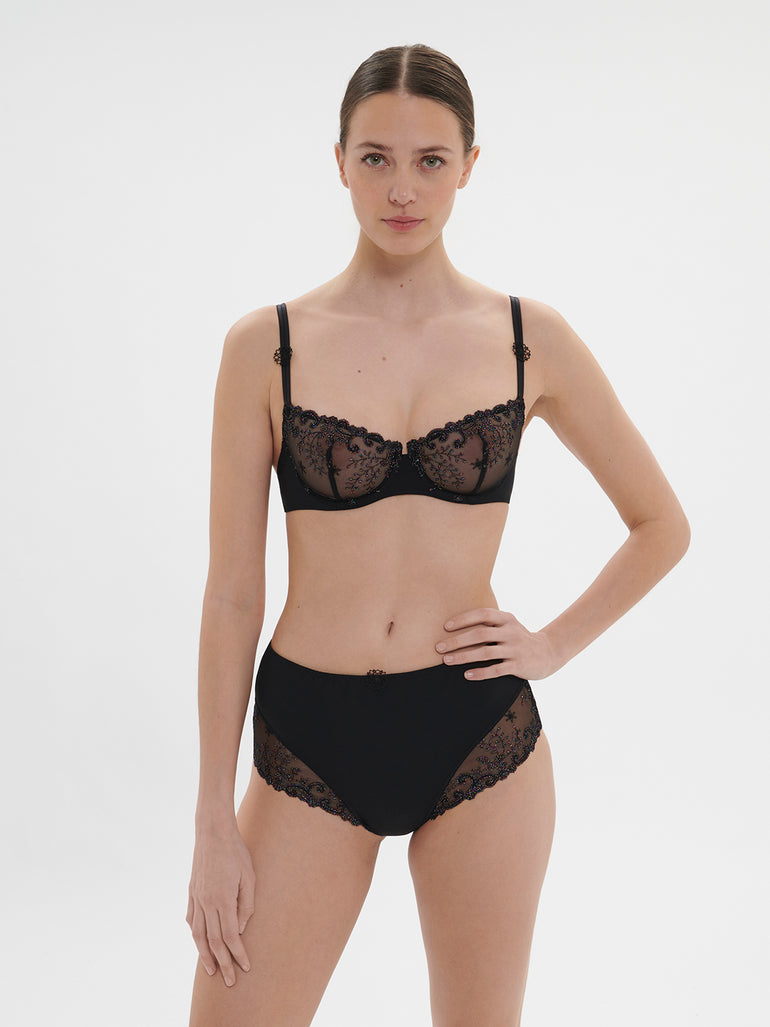 Delice Retro Brief Panty Gem Black Simone Perele