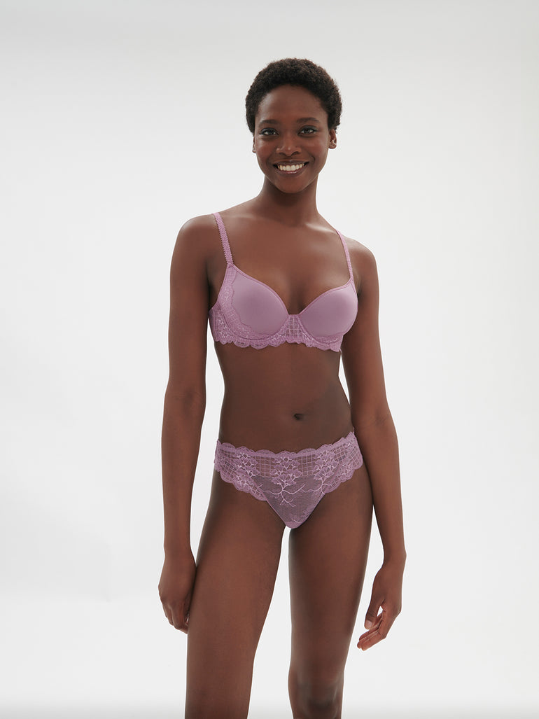 Reve 3D Plunge Bra Glamorous Mauve Simone Perele