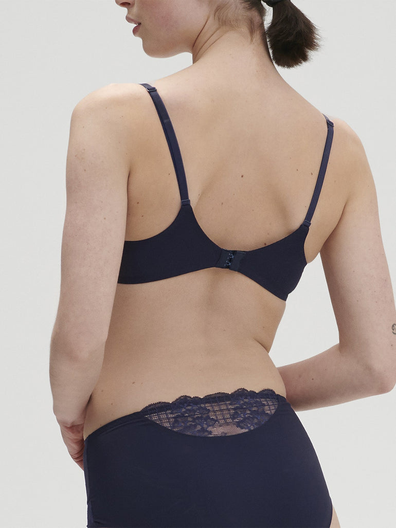 Reve Full Coverage Plunge Bra Cosmic Blue Simone Perele