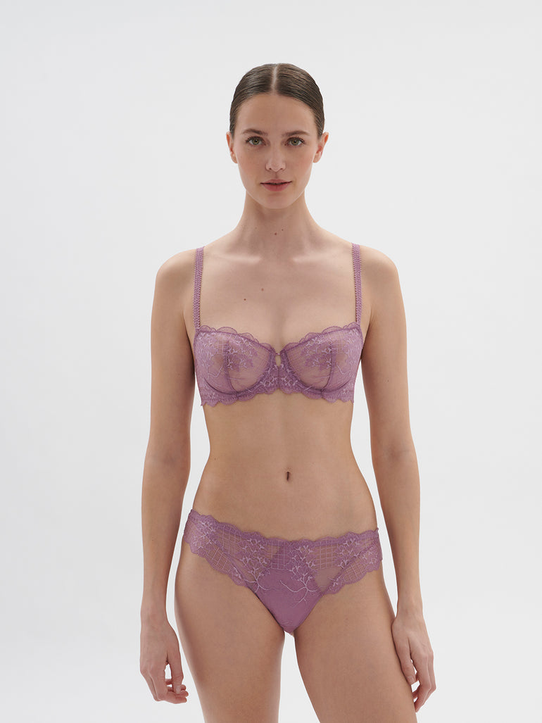 Reve Sheer Demi Bra Glamorous Mauve Simone Perele