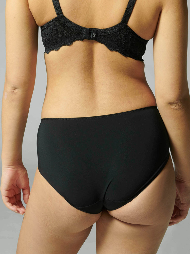 Caresse Retro Brief Panty Black Simone Perele