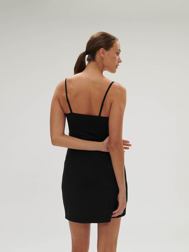 Essentiel Slip Dress - Black - 4 (L) Essentiel Slip Dress - Black - 4 (L)