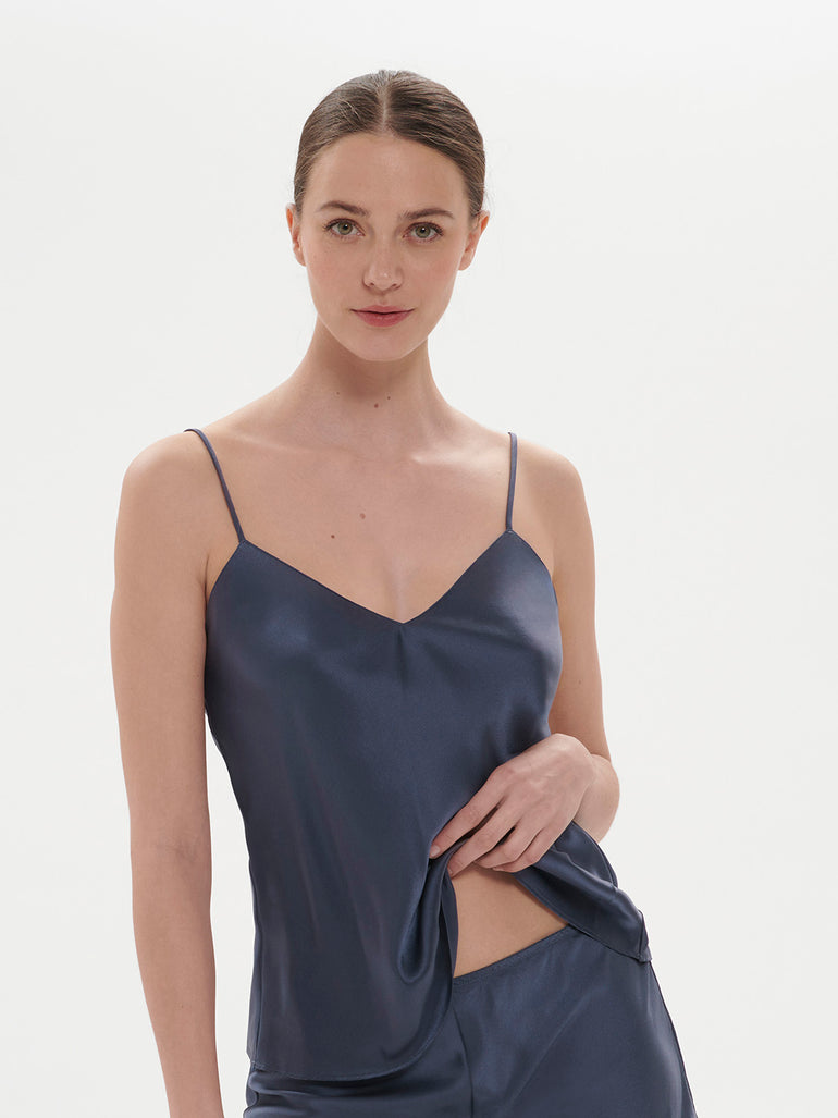 Dream Silk Top Cinder Blue Simone Perele