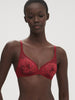 Saga Full Coverage Plunge Bra Lipstick Simone Perele