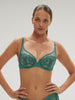 Saga Full Coverage Plunge Bra Garden Green Simone Perele