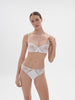 Saga Sheer Demi Bra White Simone Perele