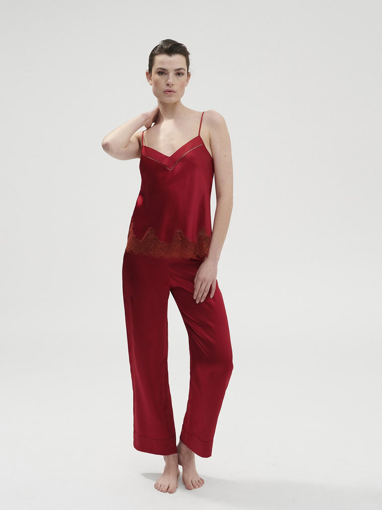 Nocturne Silk Top Tango Red Simone Perele