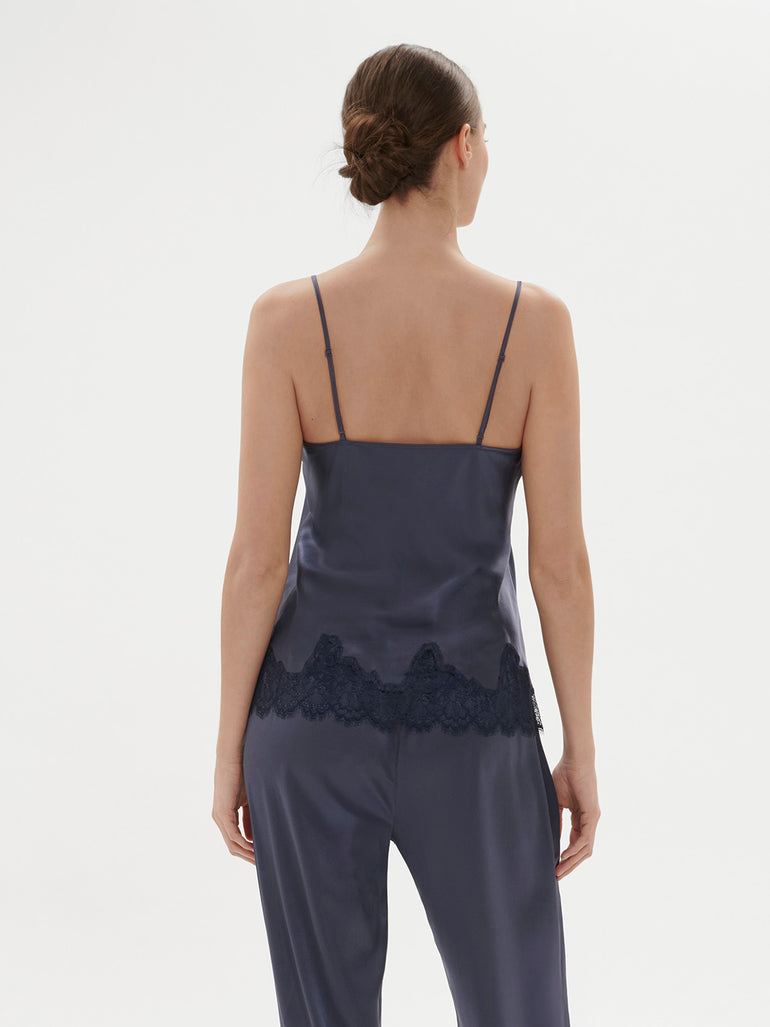 Nocturne Silk Top Cinder Blue Simone Perele