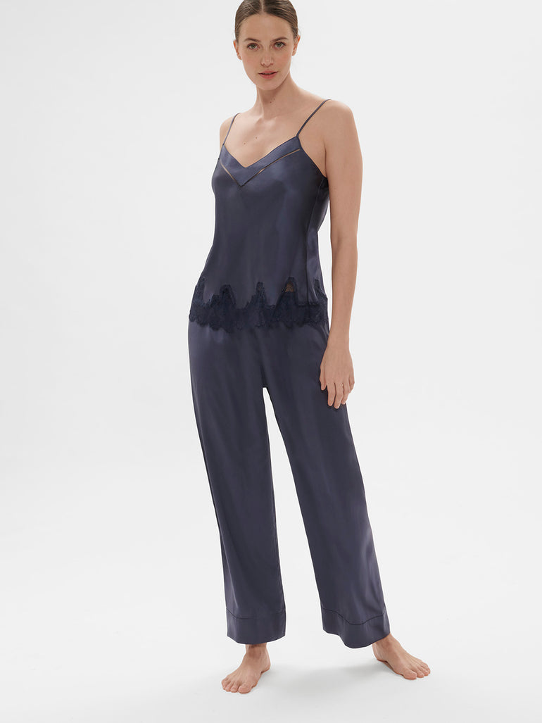 Nocturne Silk Top Cinder Blue Simone Perele