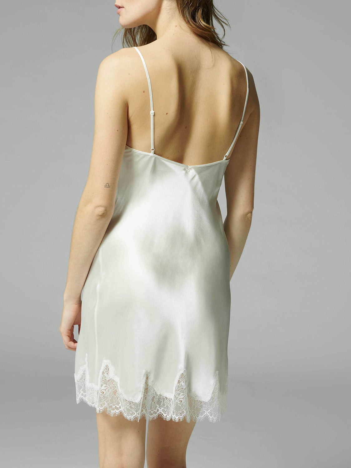 White cheap silk nightdress