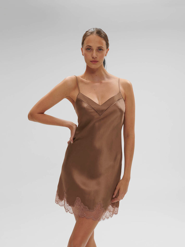 Nocturne Silk Dress Macchiato Simone Perele