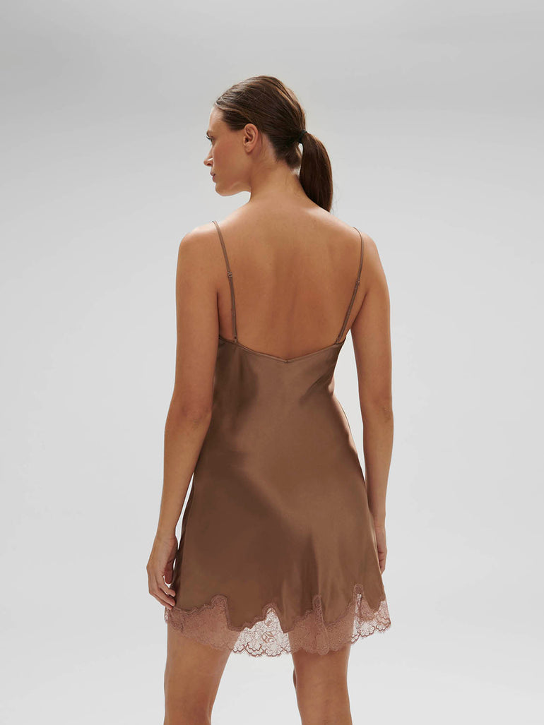 Nocturne Silk Dress Macchiato Simone Perele