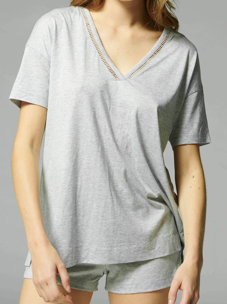 Brume Short Sleeve Top Mineral Grey Simone Perele