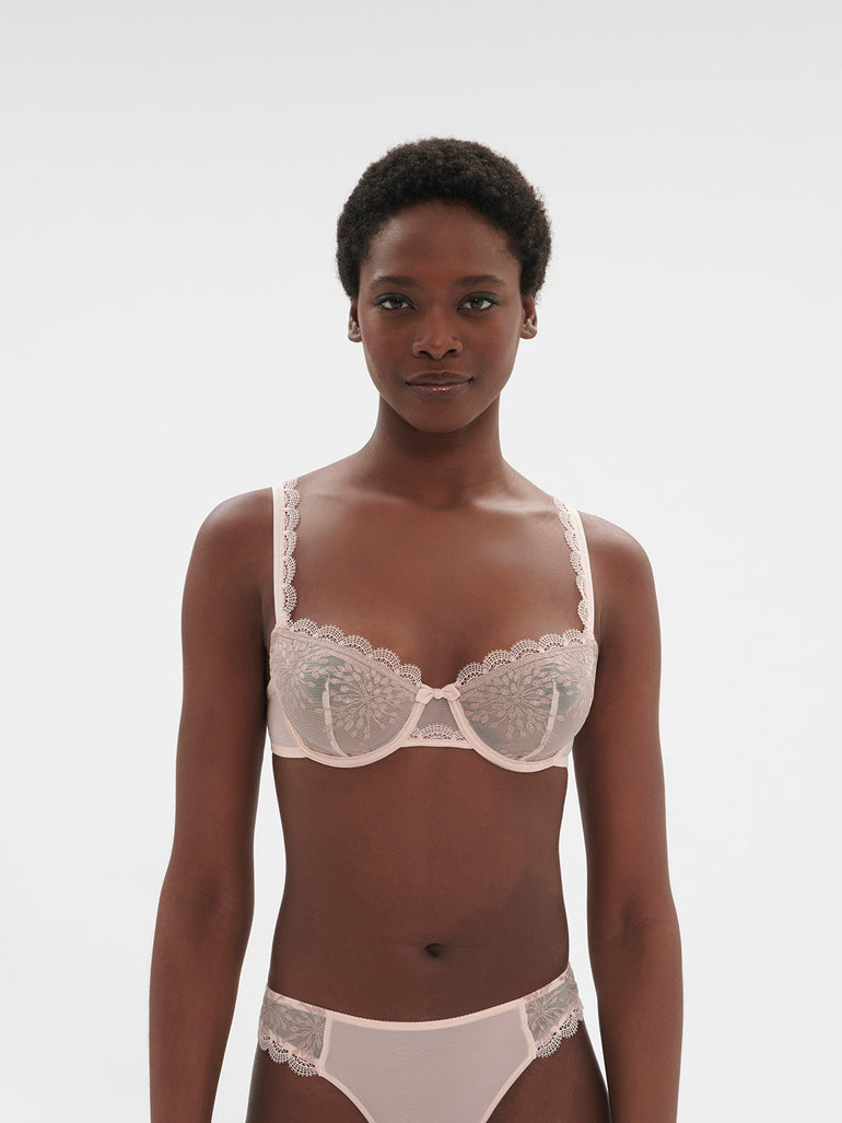 Singuliere Sheer Demi Bra Petal Powder Simone Perele