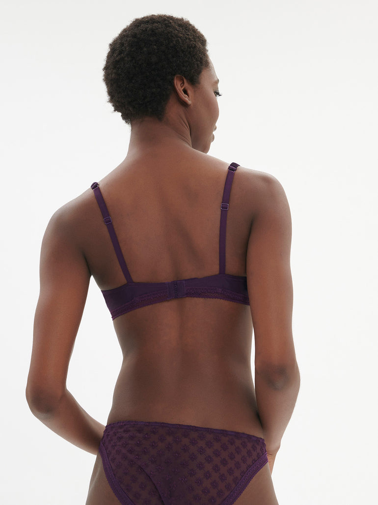 Hortense Sheer Demi Bra Euphoria Purple Simone Perele