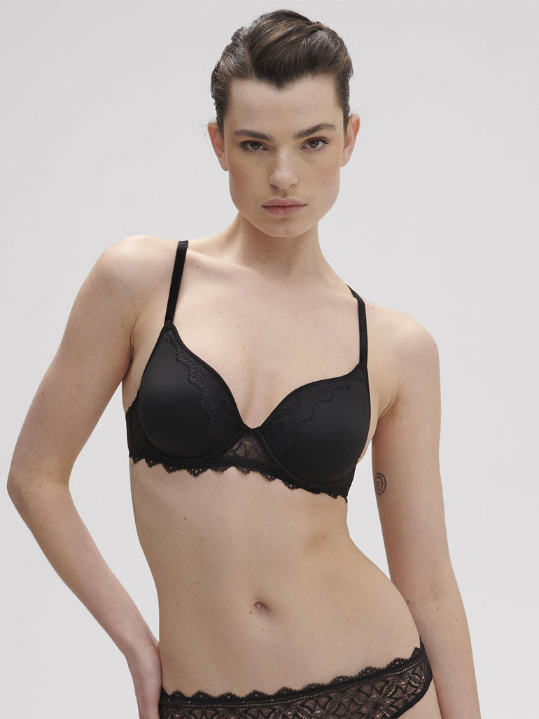 Escale 3D Plunge Bra Black Simone Perele