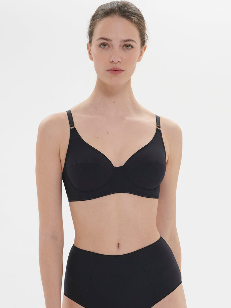 Artifice Underwire Plunge Bra Black Simone Perele