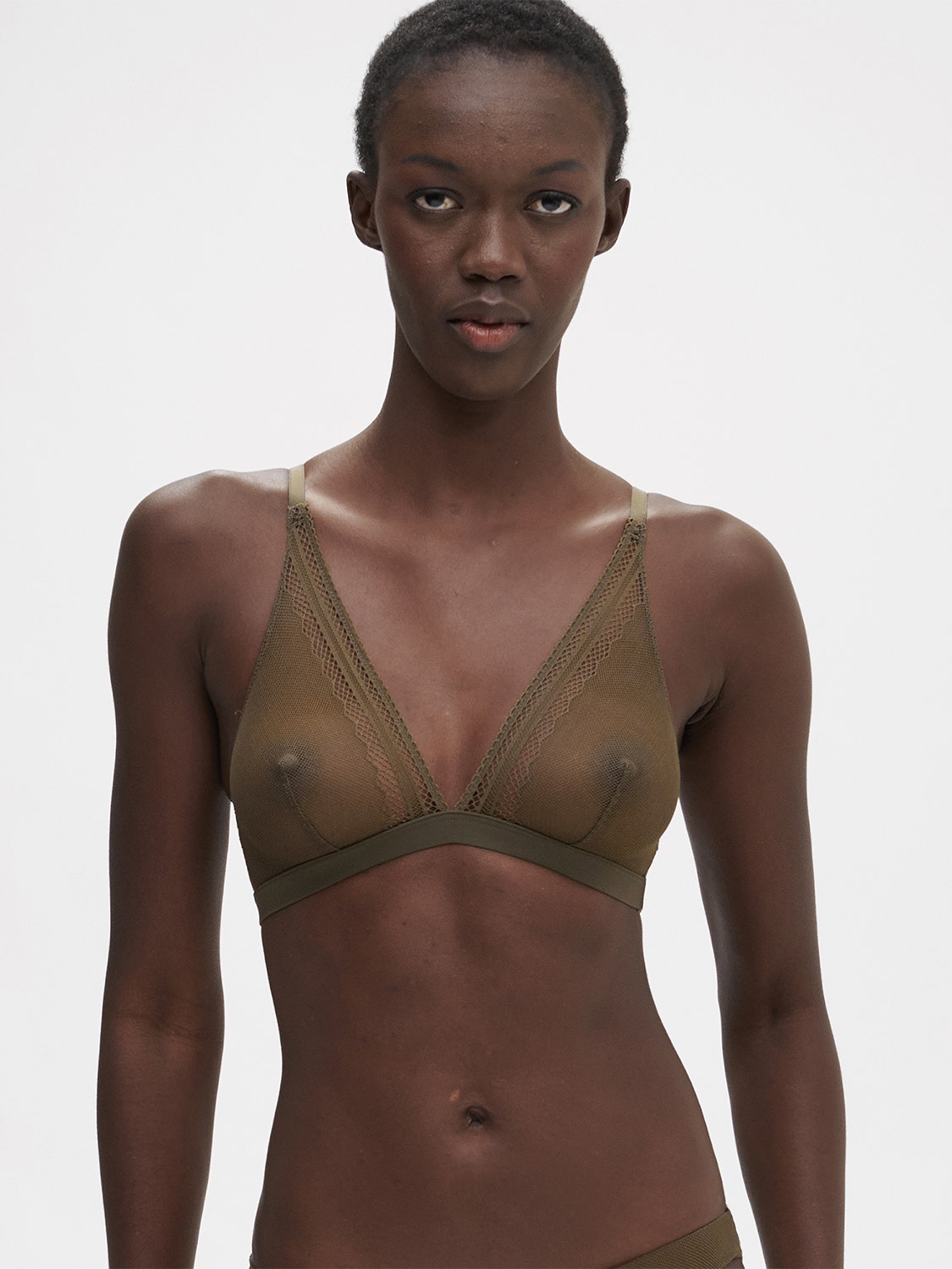 C70+S☆Simone Perele　シモーヌ ペレール海外水着ストラップレス Simone Pérèle | Olympe Triangle Bralette - Adventure Green