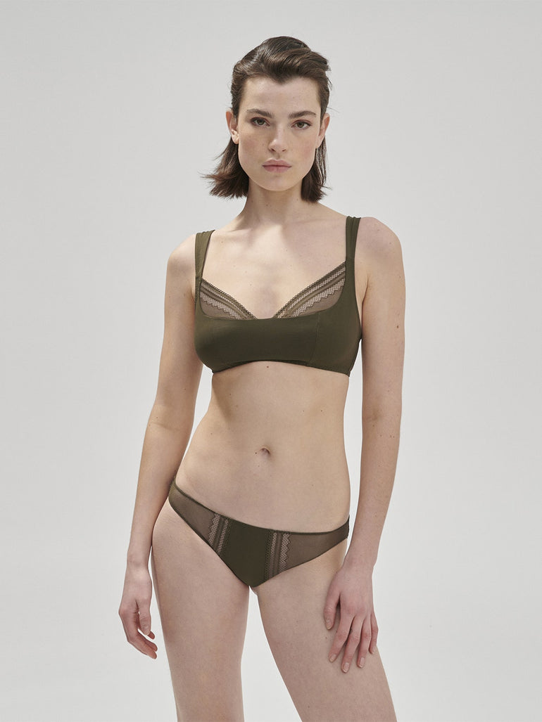 Olympe Bikini Panty Adventure Green Simone Perele