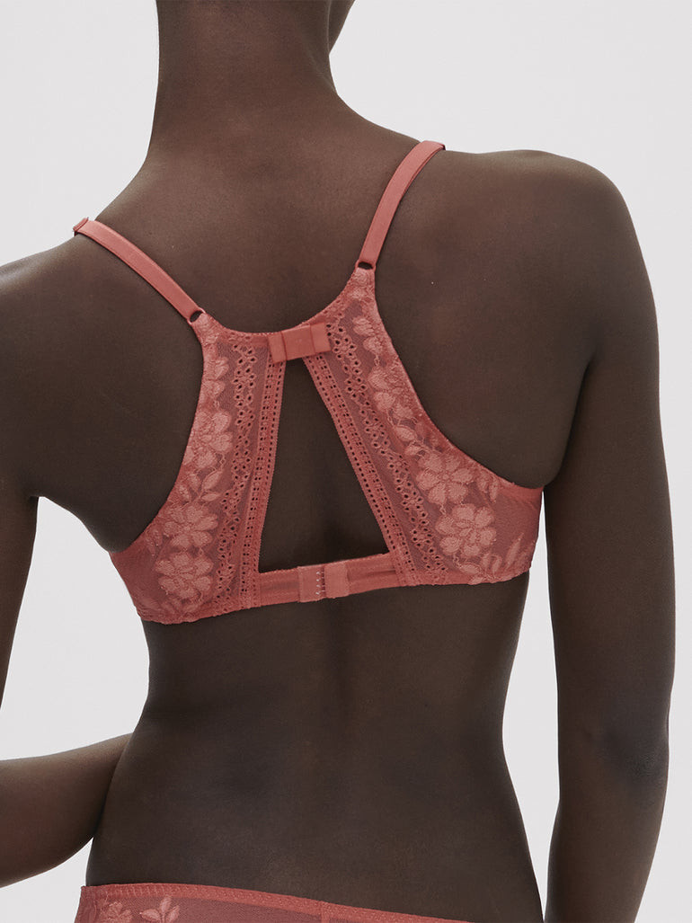 Heloise Underwire Triangle Bra Texas Pink Simone Perele