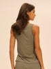 Aurore Sleeveless Tank - Clay Green