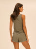 Aurore Sleeveless Tank - Clay Green