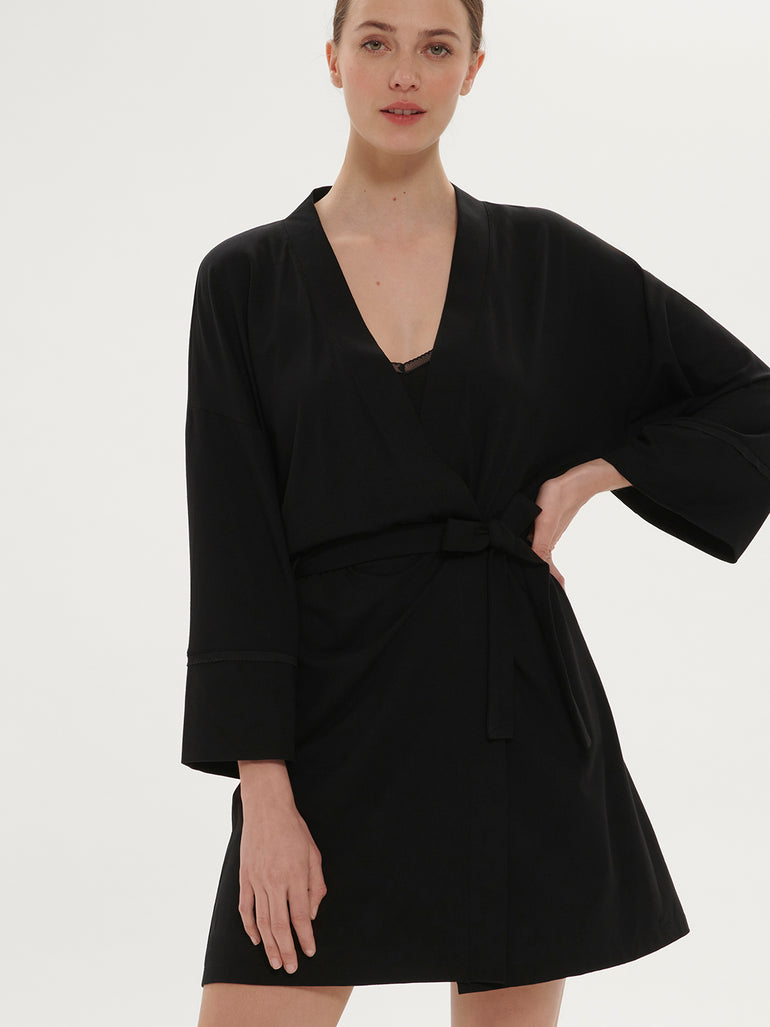 Simone Perele Aurore Kimono Black