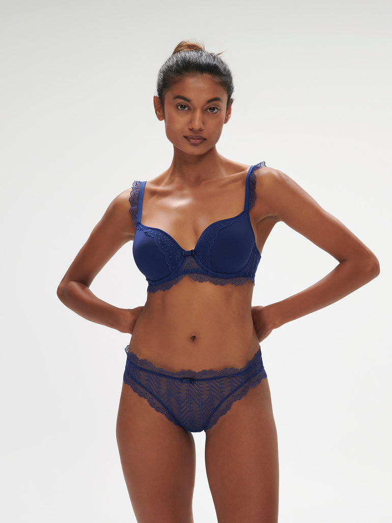 Canopée 3D Plunge Bra Midnight Blue Simone Perele