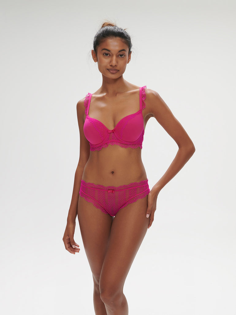 Canopée Bikini Panty Hibiscus Pink Simone Perele