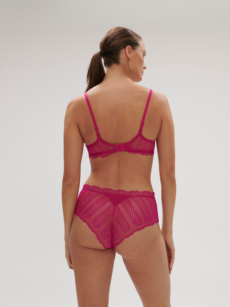 Canopée Retro Brief Panty Hibiscus Pink Simone Perele