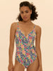Boheme Wireless Padded One-Piece - Tropic White Print