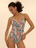 Boheme Wireless Padded One-Piece - Tropic White Print