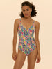 Boheme Wireless Padded One-Piece - Tropic White Print