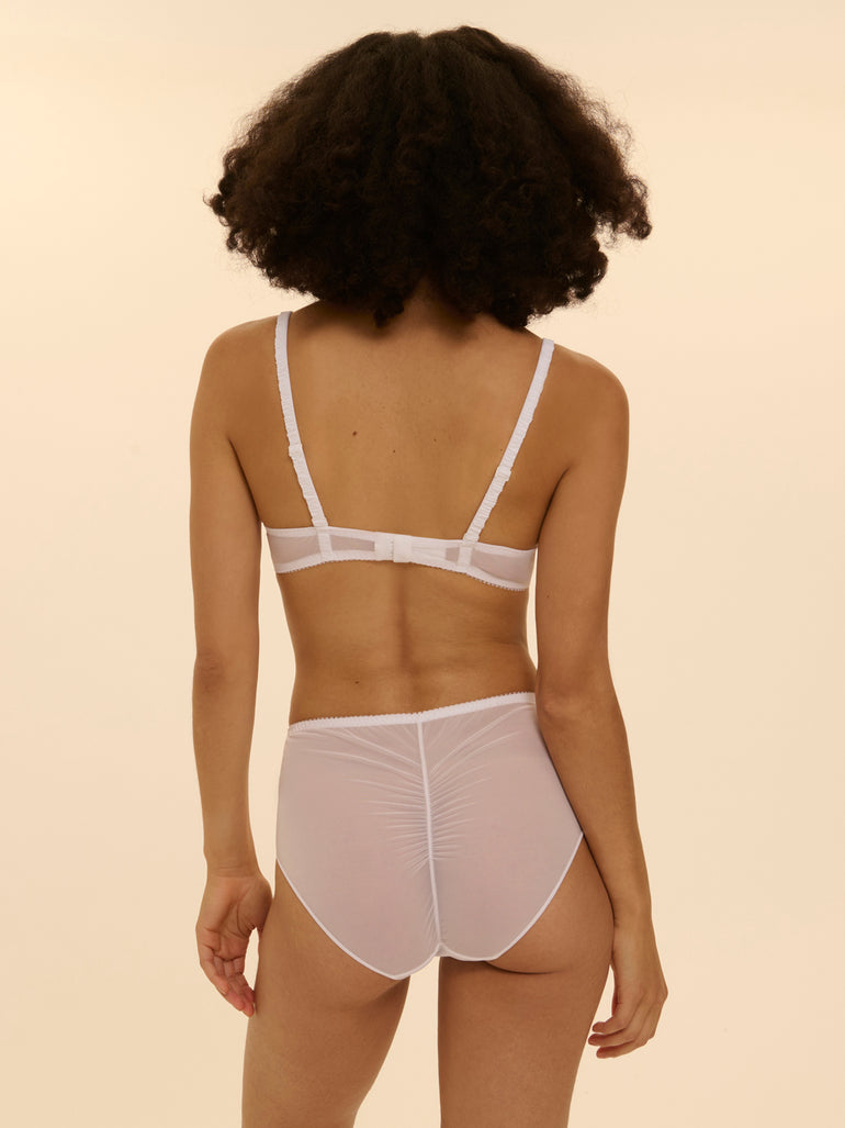 Intrigue Full Coverage Plunge Bra White Simone Perele