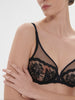 Intrigue Full Coverage Plunge Bra Black Simone Perele