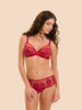 Intrigue Full Coverage Plunge - Opera Red