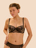 Intrigue Sheer Demi Bra Black Simone Perele