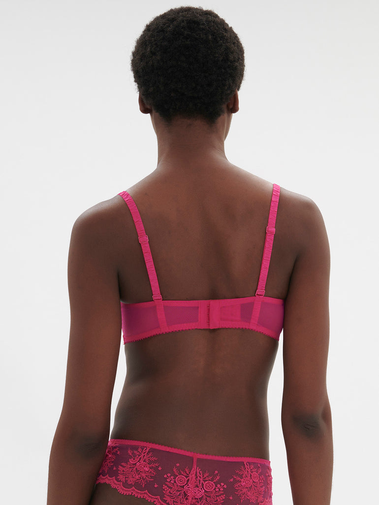 Intrigue Sheer Demi Bra Disco Pink Simone Perele