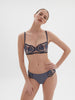 Intrigue Sheer Demi Bra Cinder Blue Simone Perele