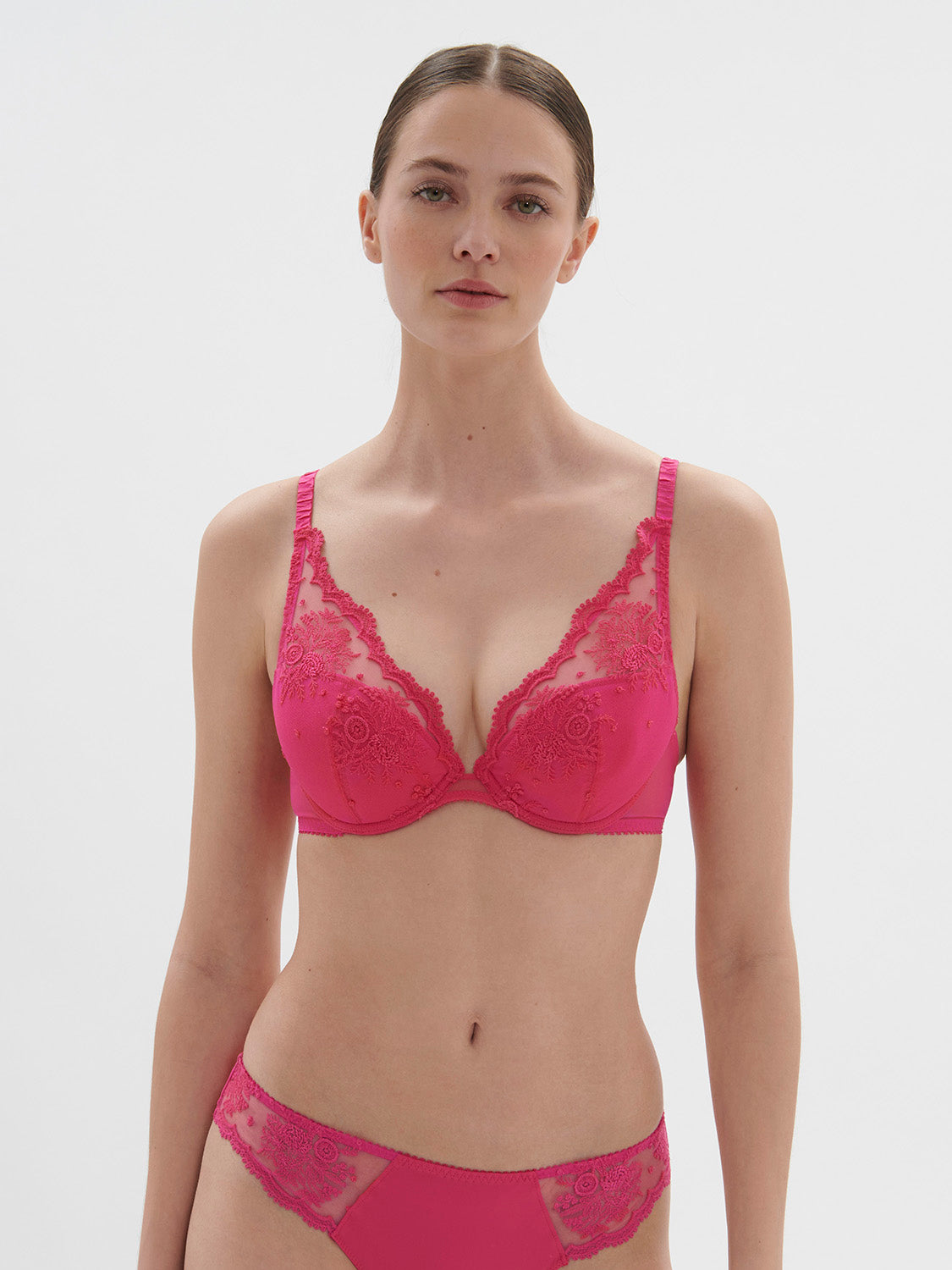 Intrigue Triangle Contour Bra Disco Pink Simone Perele