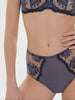 Intrigue Retro Brief Panty Cinder Blue Simone Perele