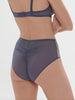 Intrigue Retro Brief Panty Cinder Blue Simone Perele