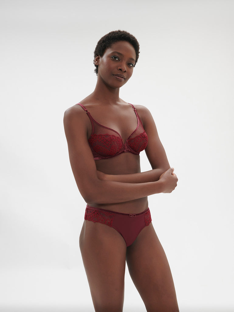 Scenario Full Coverage Plunge Spinel Red Simone Perele