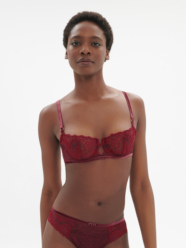 Scenario Sheer Demi Spinel Red Simone Perele