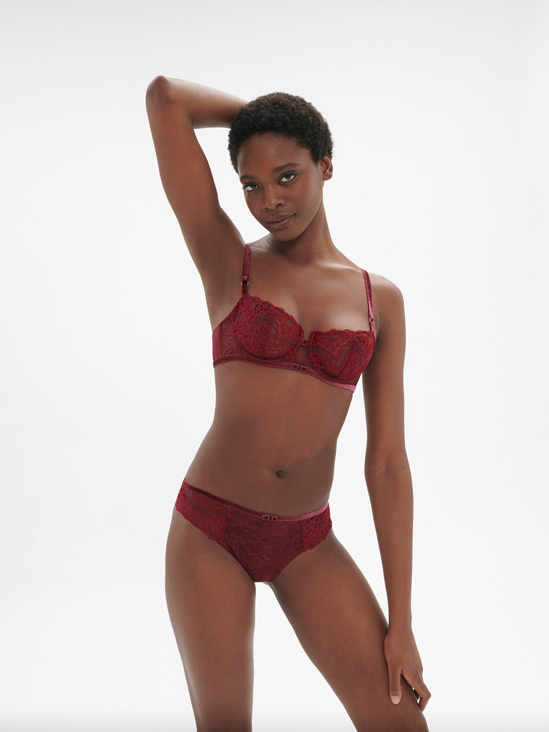 Scenario Sheer Demi Spinel Red Simone Perele