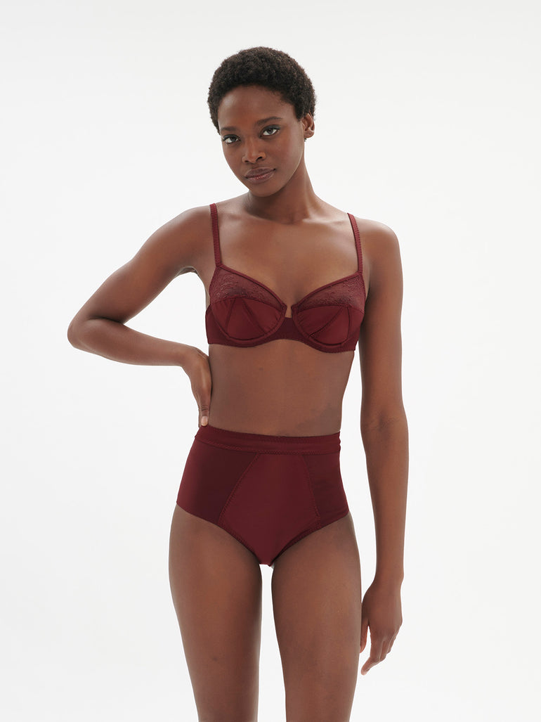 Eve Retro Brief Panty Dark Red Simone Perele