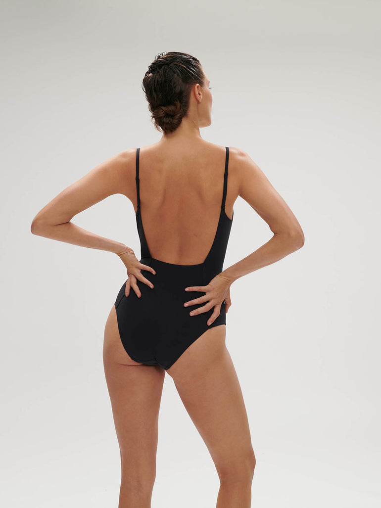 Palmeraie Wireless Padded One Piece Swim Black Simone Perele