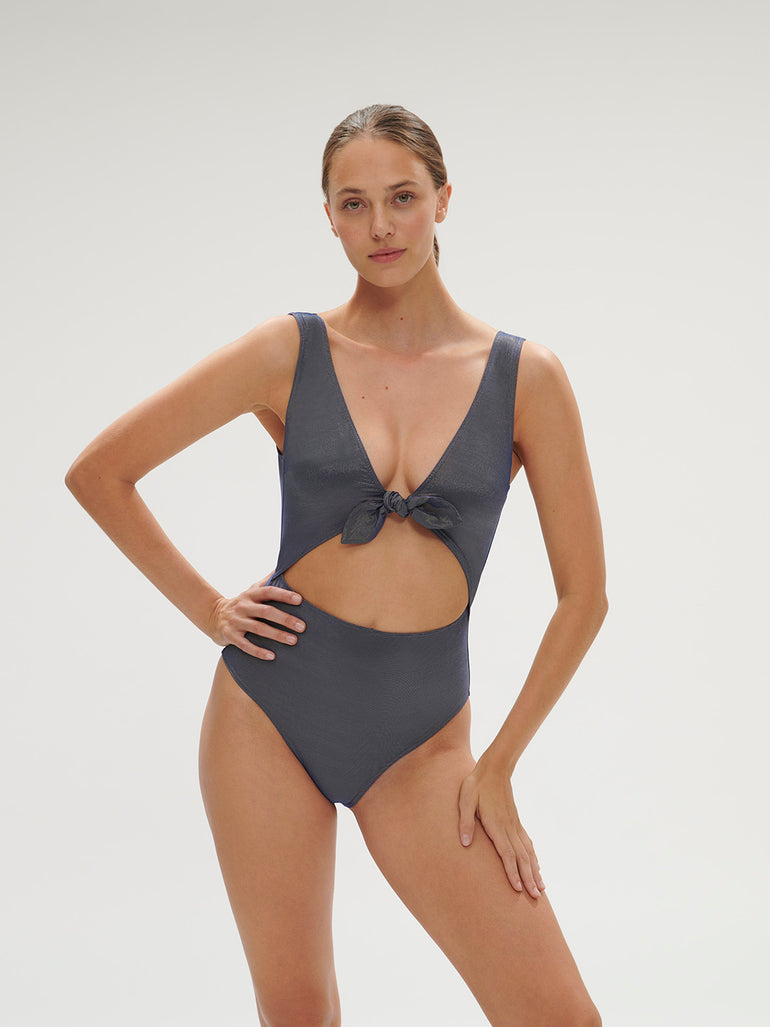 Daphné Wireless One Piece Swim Lurex Midnight Simone Perele